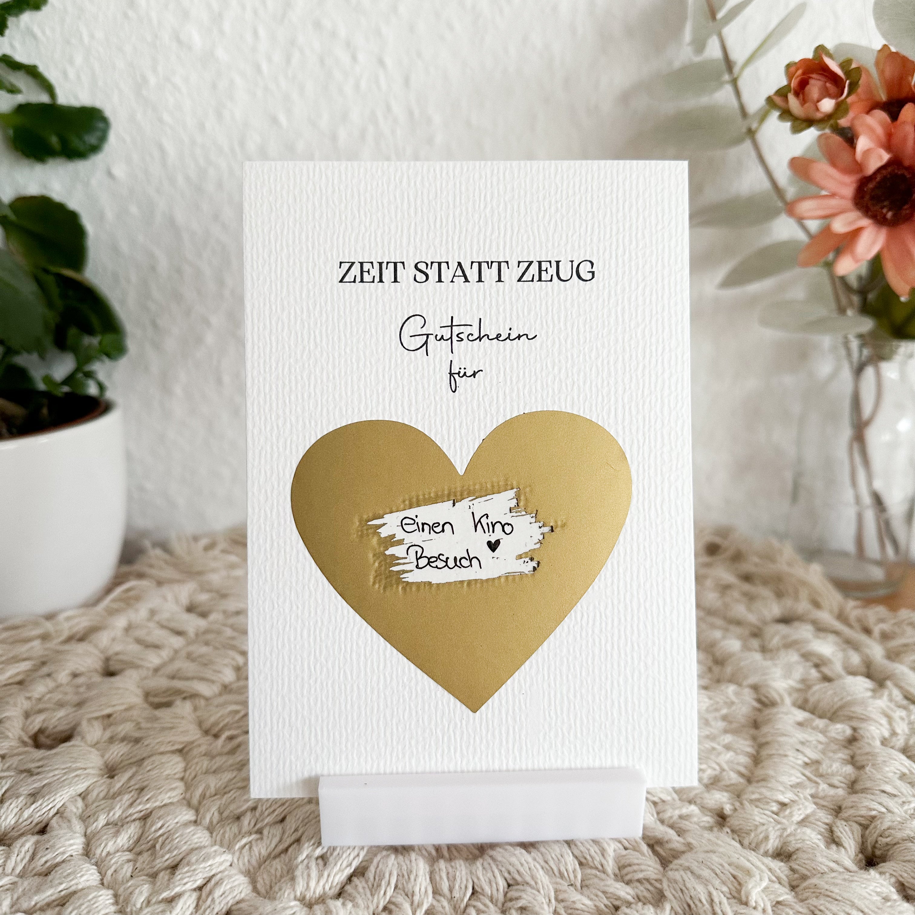 Zeit statt Zeug Gutschein Rubbelkarte