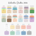 2026 Mini Kalender Sticker