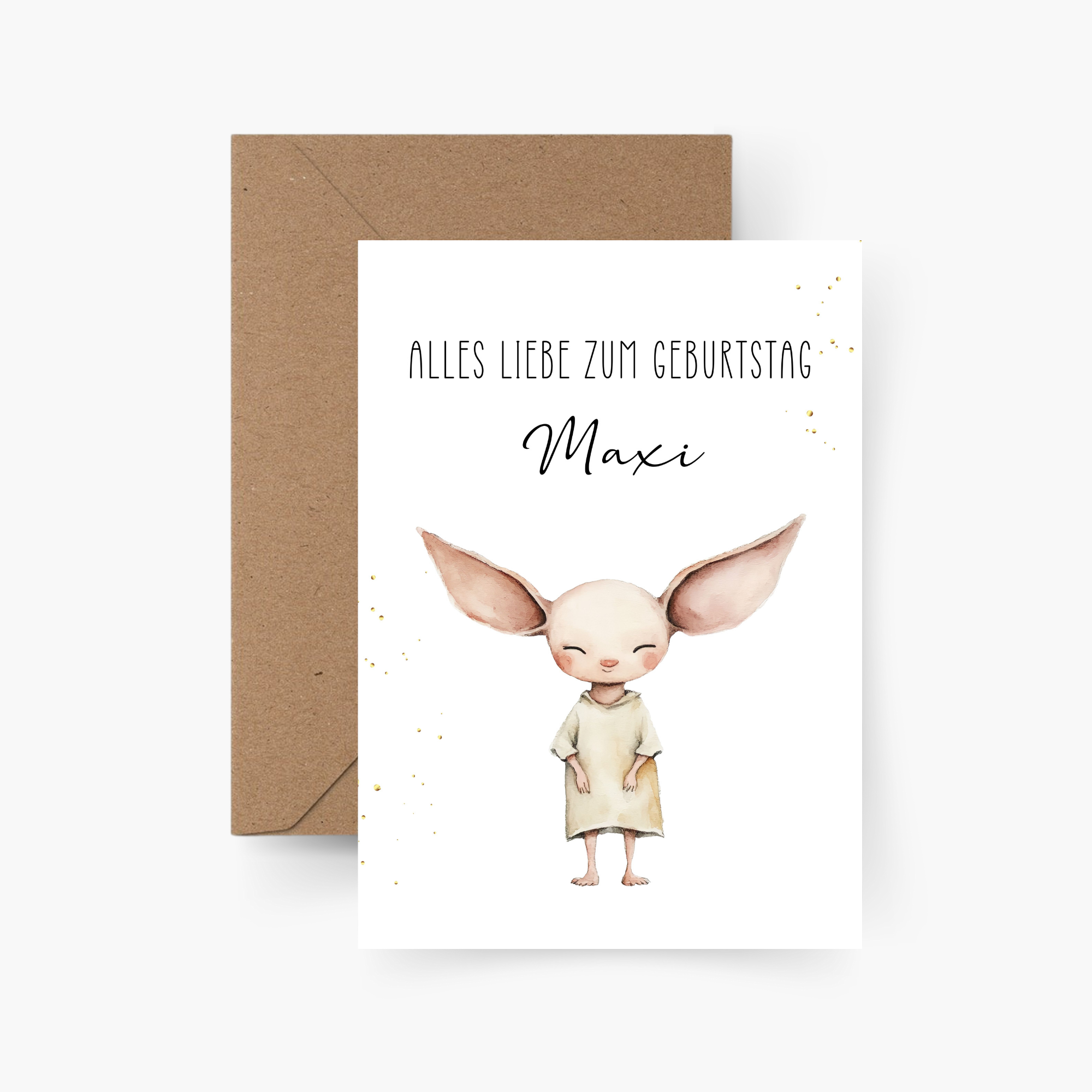 Geburtstagskarte Zauberelf personalisiert mit Namen A6