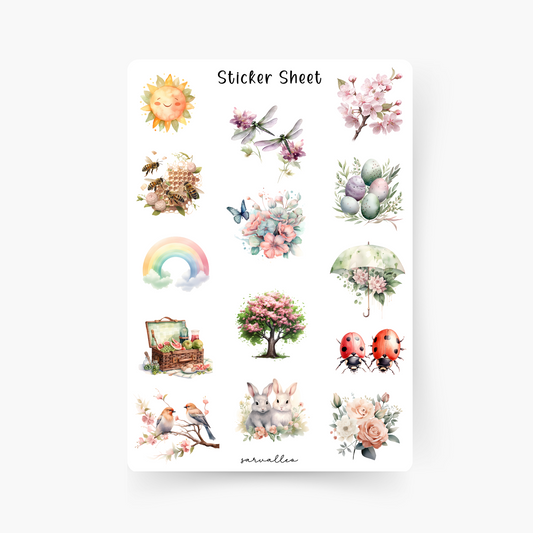 Frühling Sticker Sheet