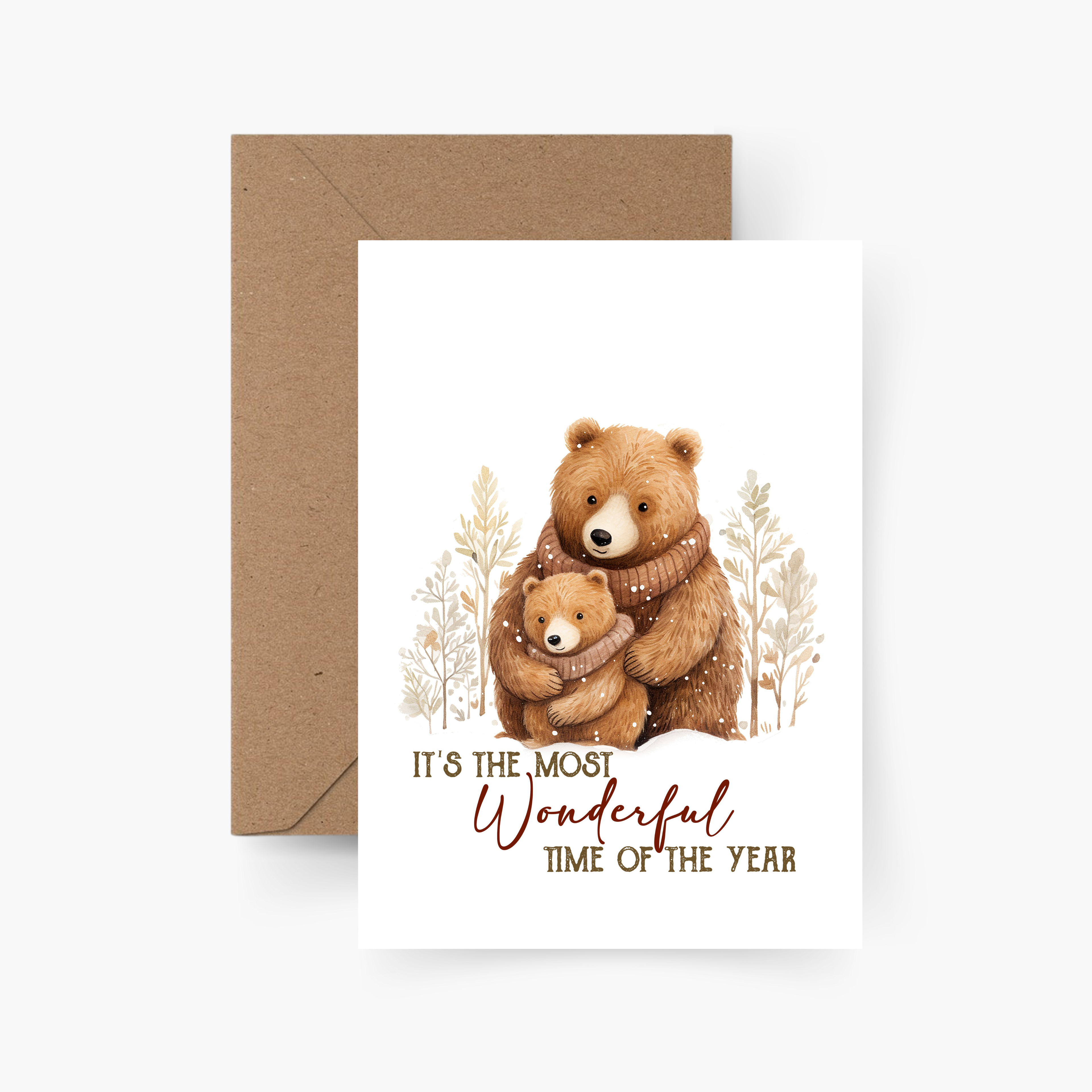 Weihnachtskarte Bär A6