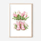 Tulpen in Regenstiefel Poster
