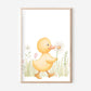 Ente mit Blume Poster | Kinderzimmer