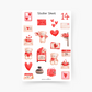 Valentinstag Sticker Sheet