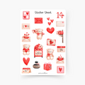 Valentinstag Sticker Sheet