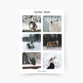 Winter Tiere Sticker Sheet