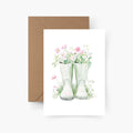 Motiv Postkarte Gummistiefel und Blumen A6