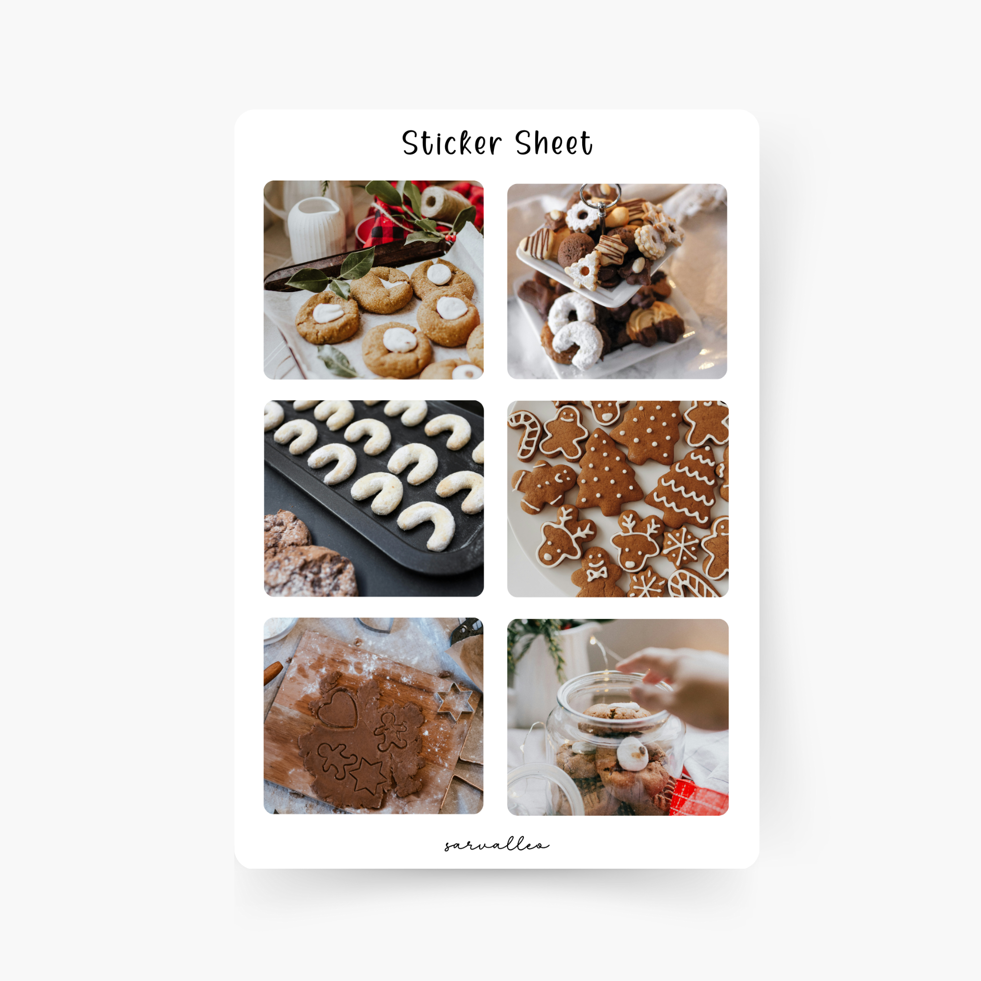 Weihnachtsbäckerei Sticker Sheet