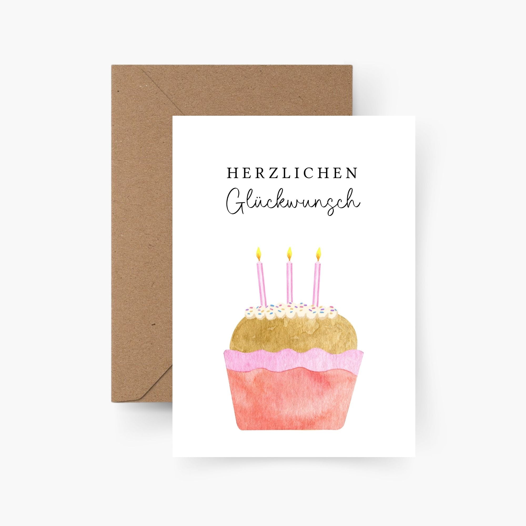 Geburtstagskarte Herzlichen Glückwunsch A6