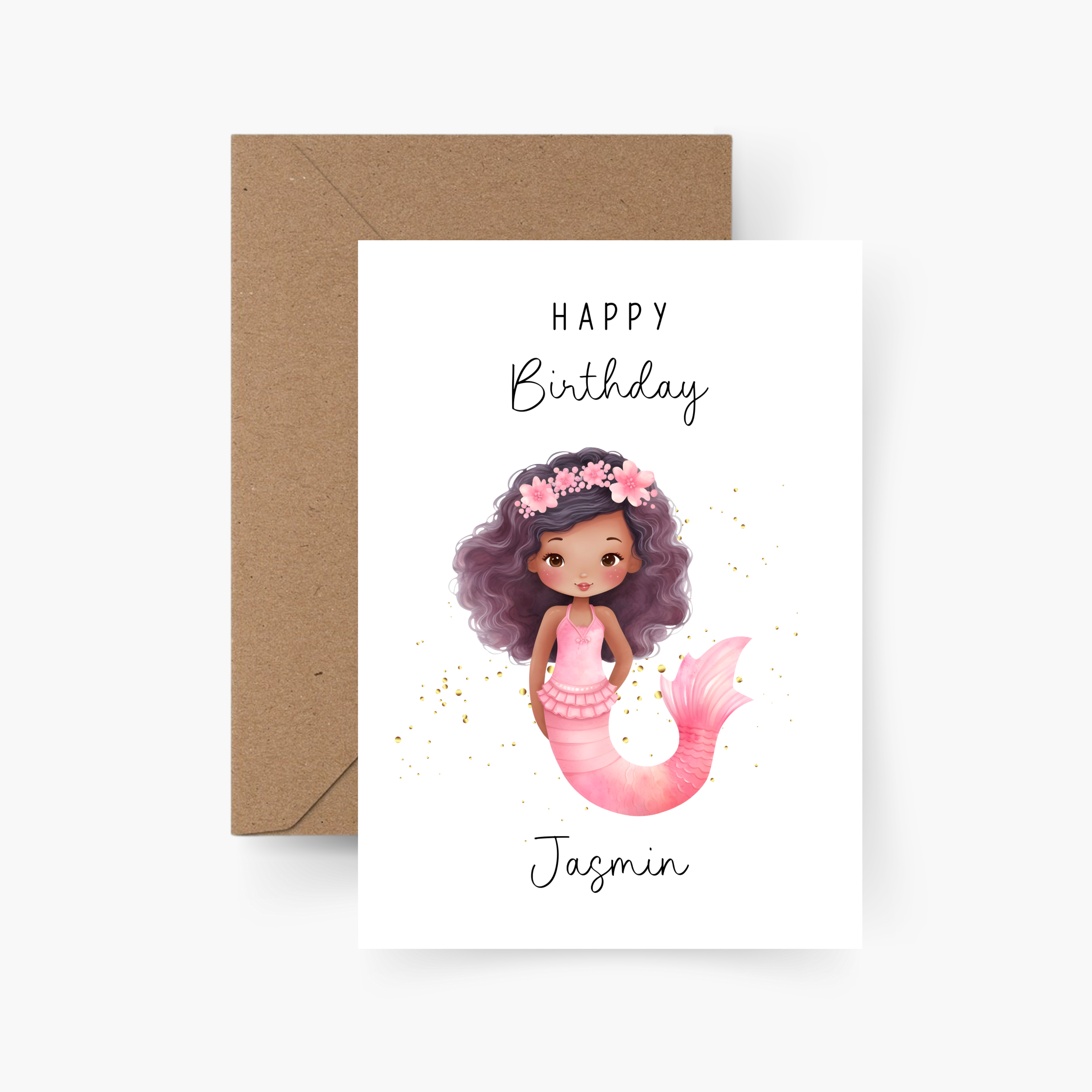 Geburtstagskarte Meerjungfrau personalisiert mit Namen A6
