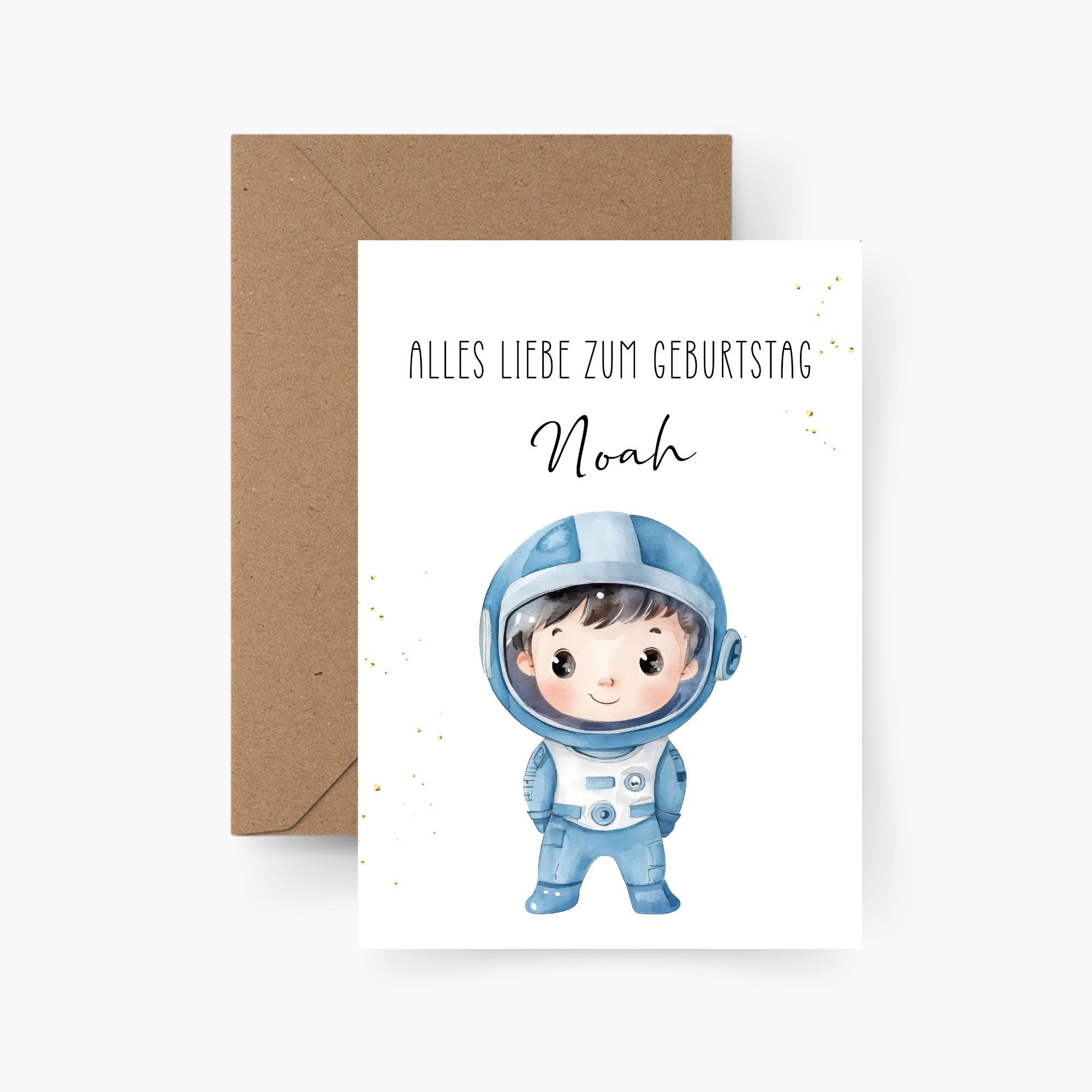 Geburtstagskarte Rennfahrer personalisiert mit Namen A6