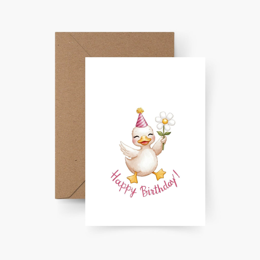 Geburtstagskarte Happy Birthday Ente A6