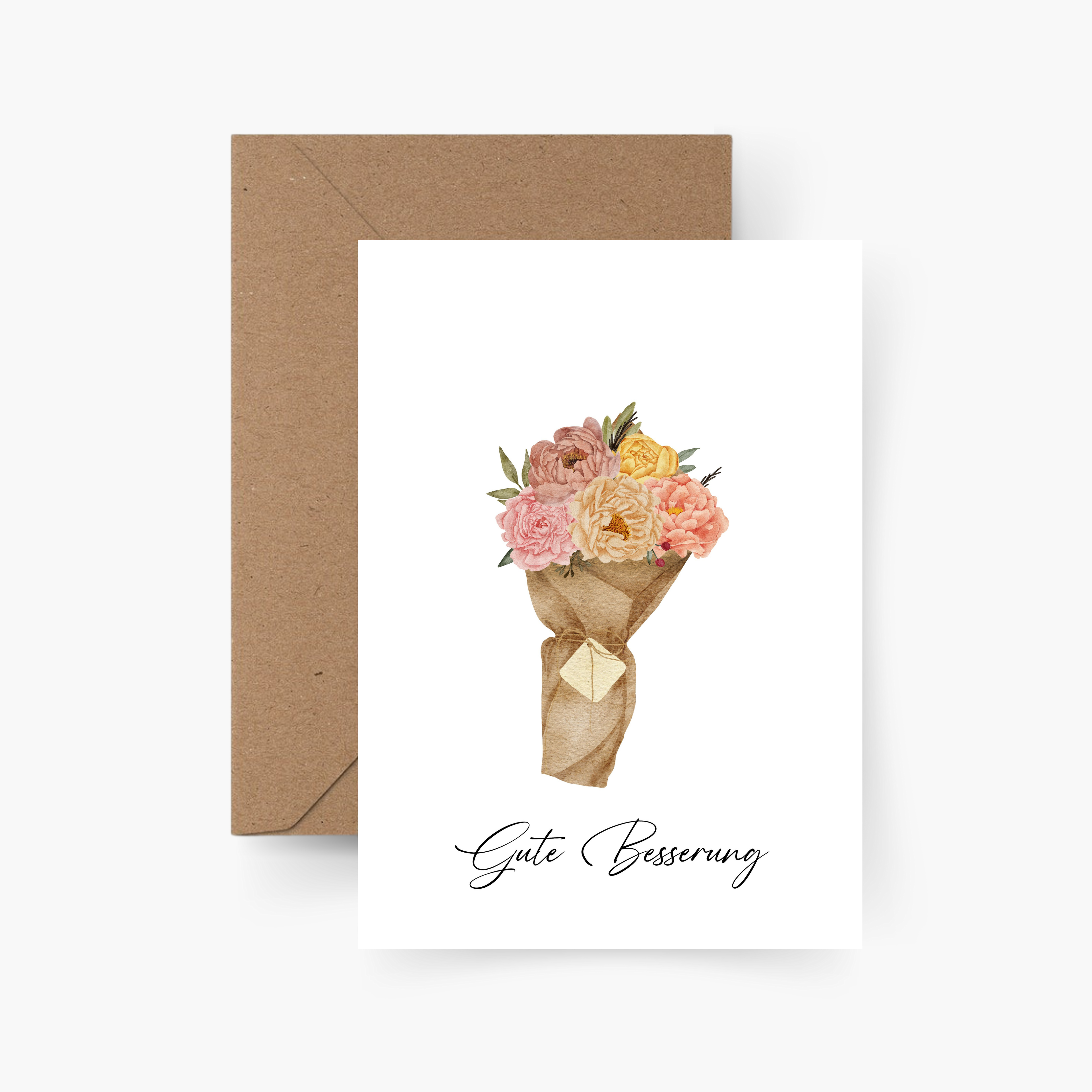 Gute Besserung Blumenstrauß 2 Karte A6