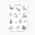 Winter Tiere Sticker Sheet