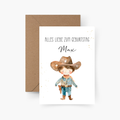 Geburtstagskarte Cowboy personalisiert mit Namen A6