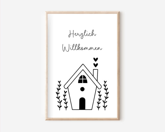 Herzlich Willkommen Poster | Typografie