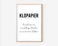 Klopapier - auch so ne wichtige Rolle in meinem Leben Poster | Typografie