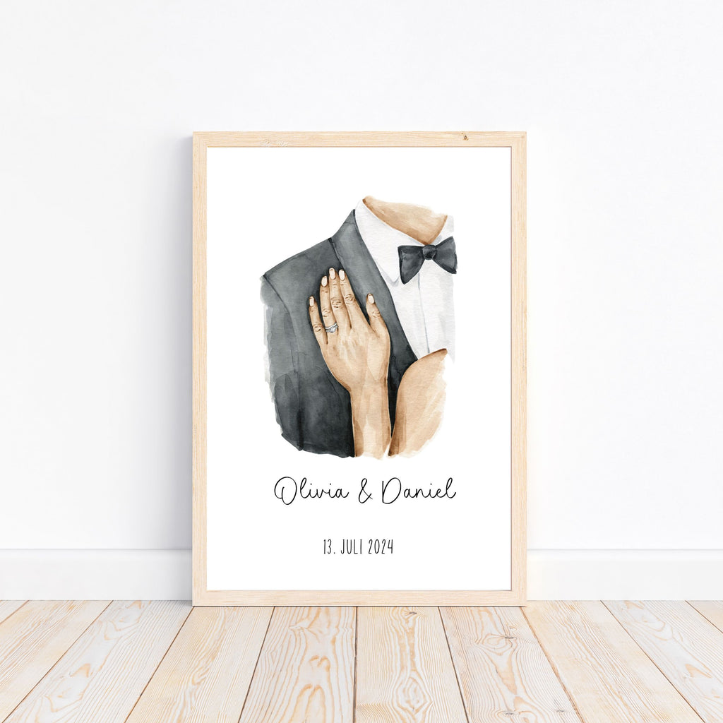 Hochzeitsposter personalisiert A4