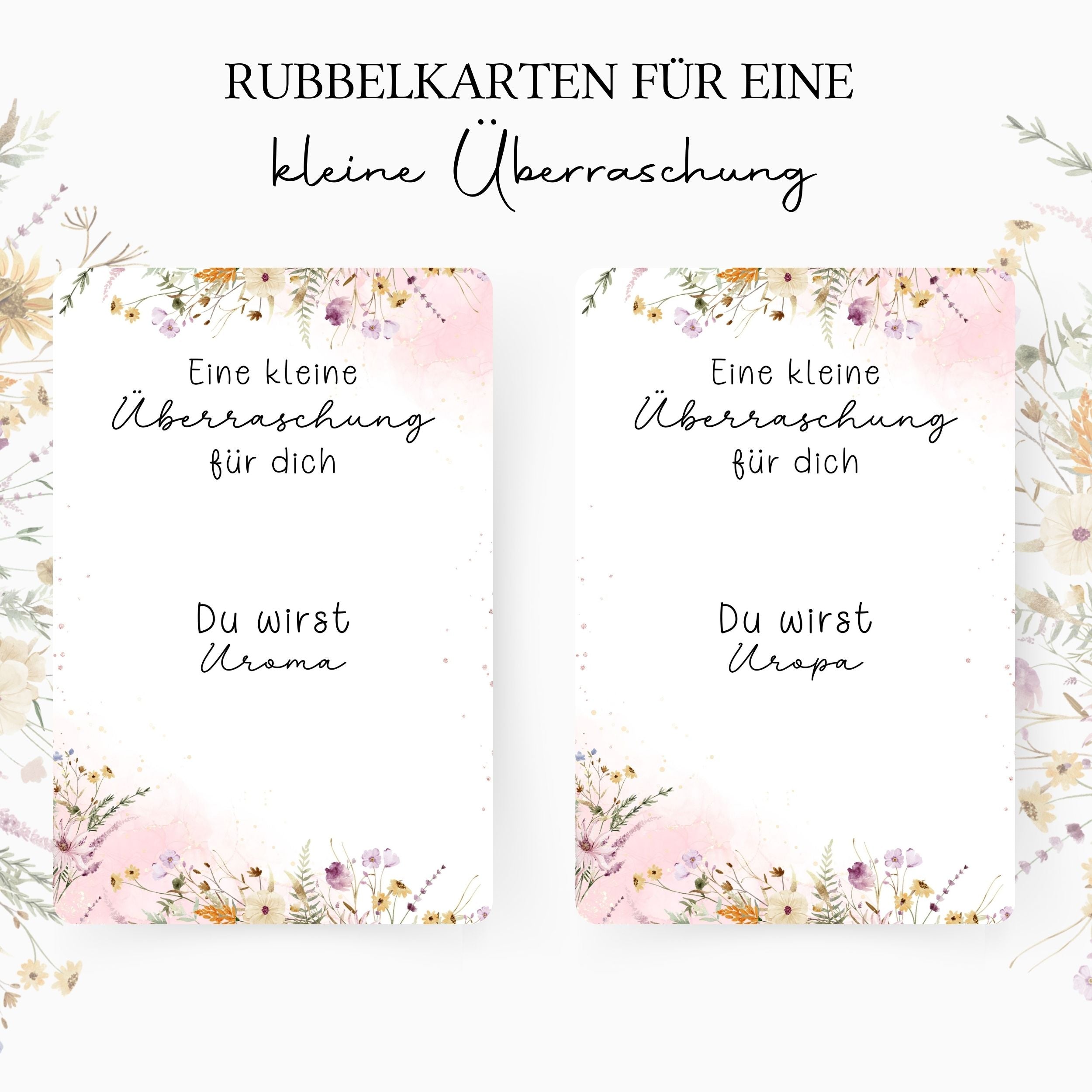 Schwangerschaft verkünden Rubbelkarte