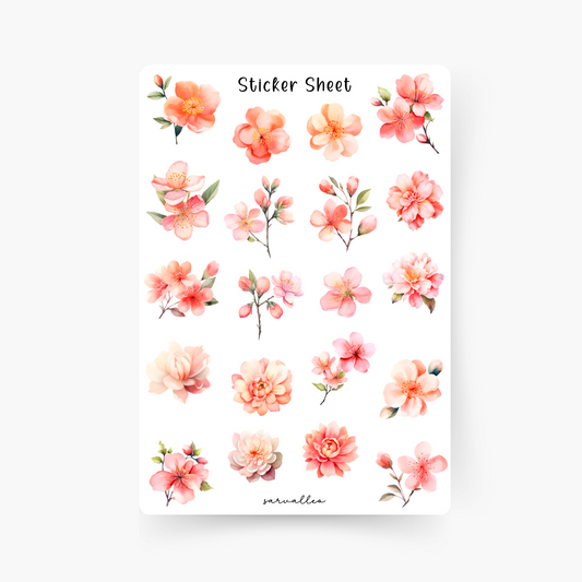 Blumen Peachy Sticker Sheet