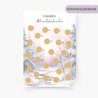 Adventskalender mit 24 Feldern zum Freirubbeln