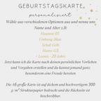 Geburtstagskarte personalisiert A6 Zauberin