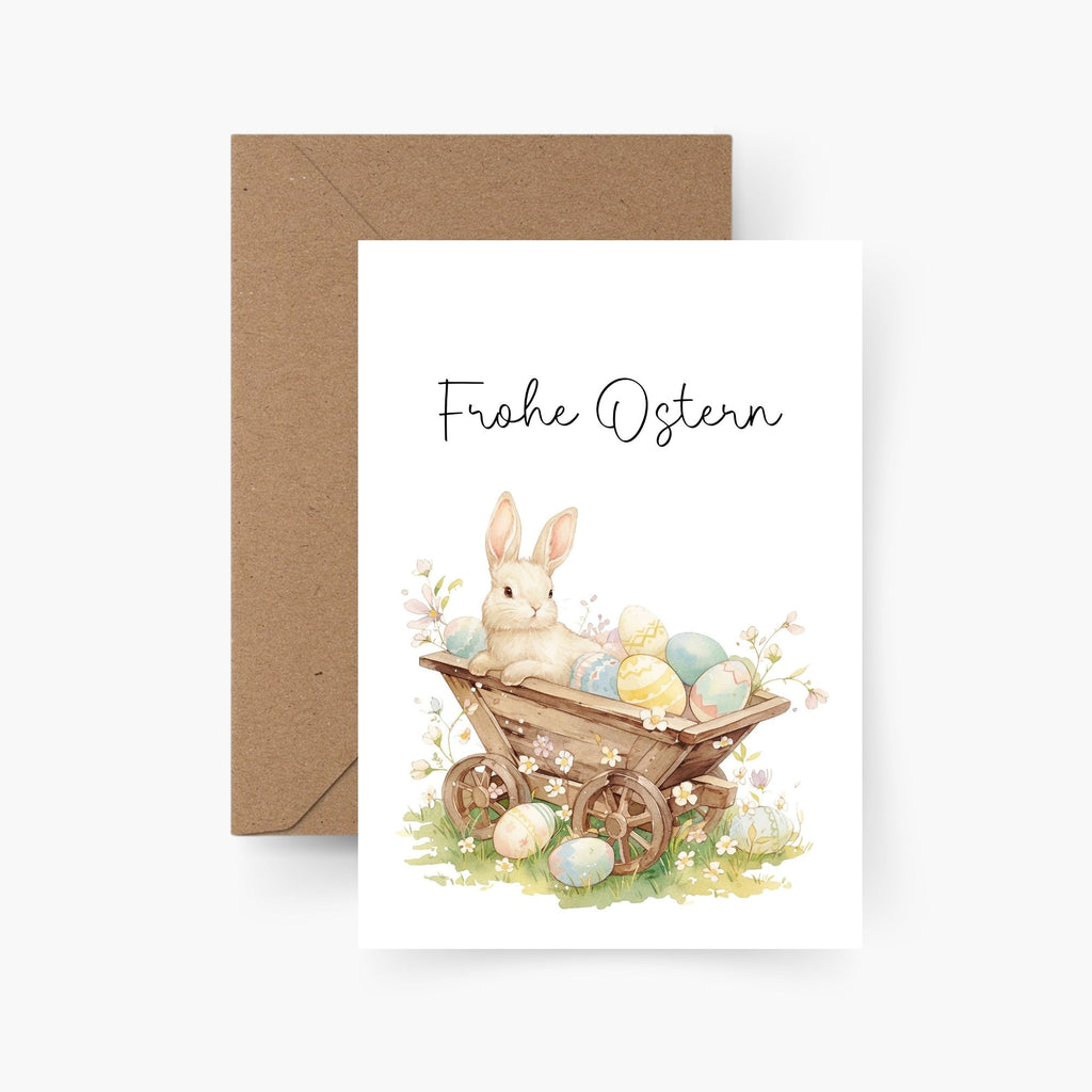 Frohe Ostern - Osterhase A6 Karte