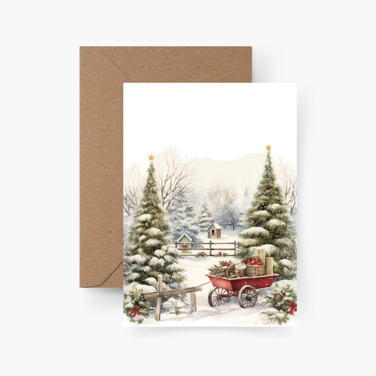 Weihnachtskarte Wintermotiv A6