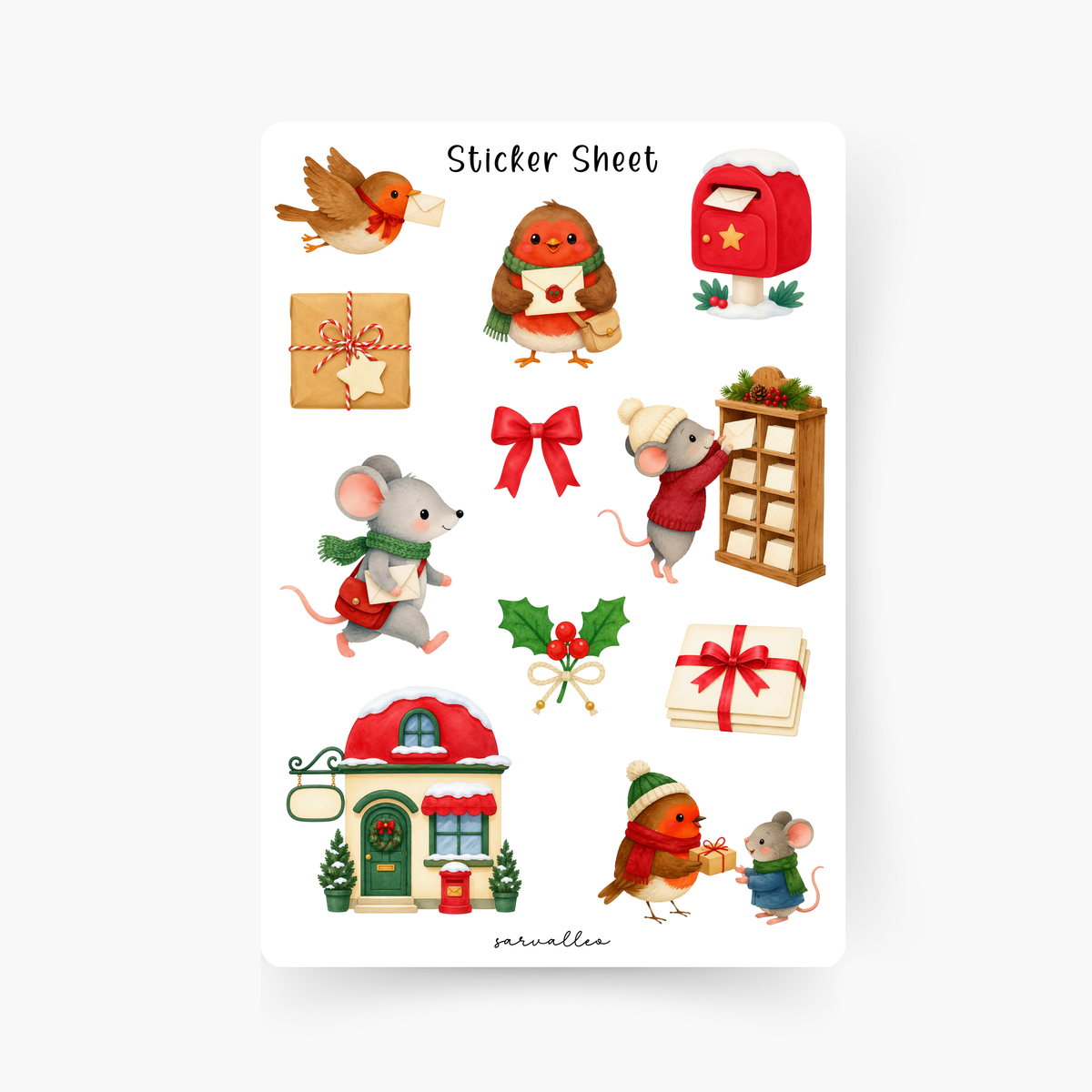Mäusepost Sticker Sheet