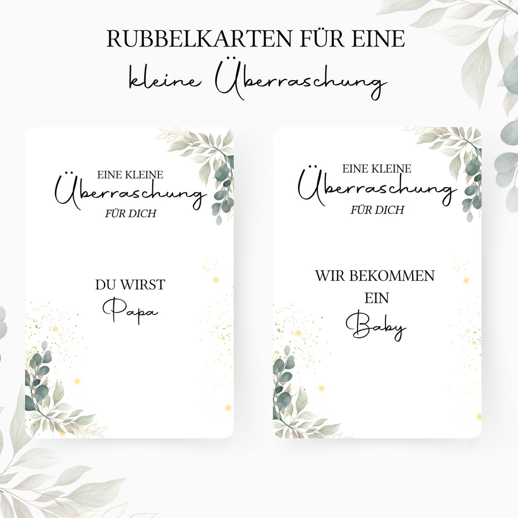 Schwangerschaft verkünden Rubbelkarte