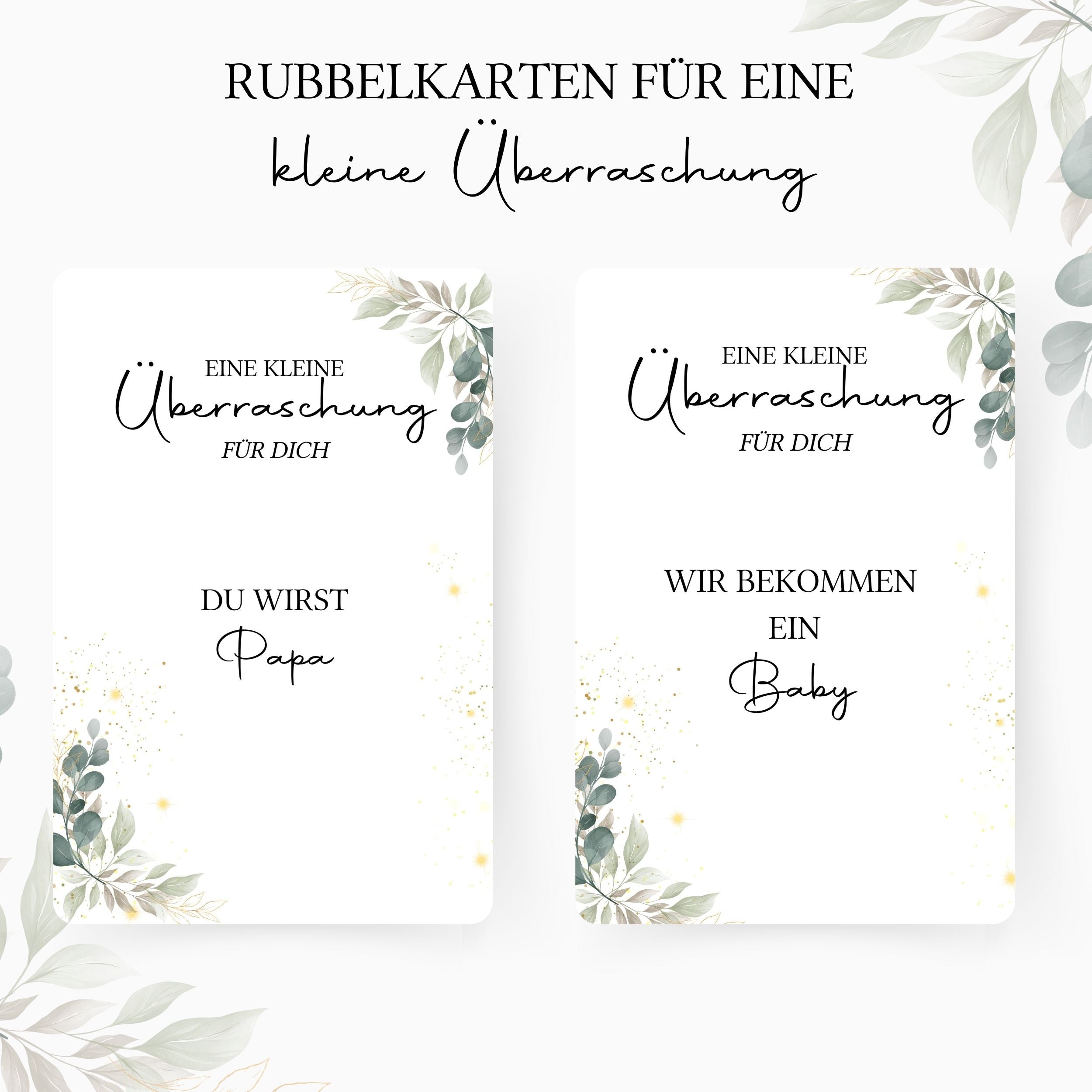 Schwangerschaft verkünden Rubbelkarte