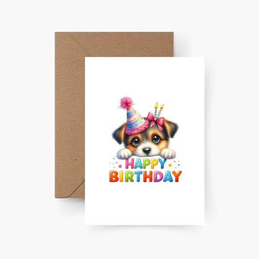 Geburtstagskarte Happy Birthday Hund A6