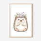 Igel mit Blumen Poster | Kinderzimmer