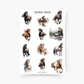 Pferde Herde Sticker Sheet