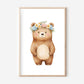 Bär mit Blumen Poster | Kinderzimmer