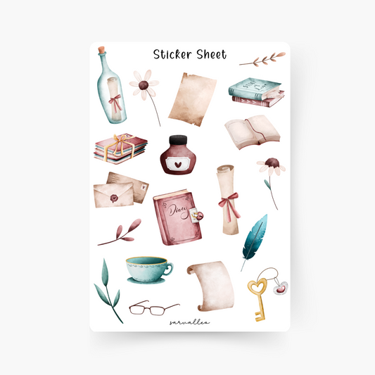 Bücher 2 Sticker Sheet