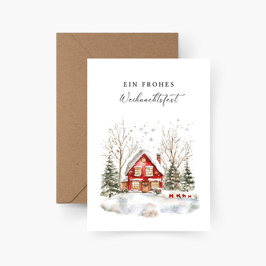 Weihnachtskarte "Ein frohes Weihnachtsfest"