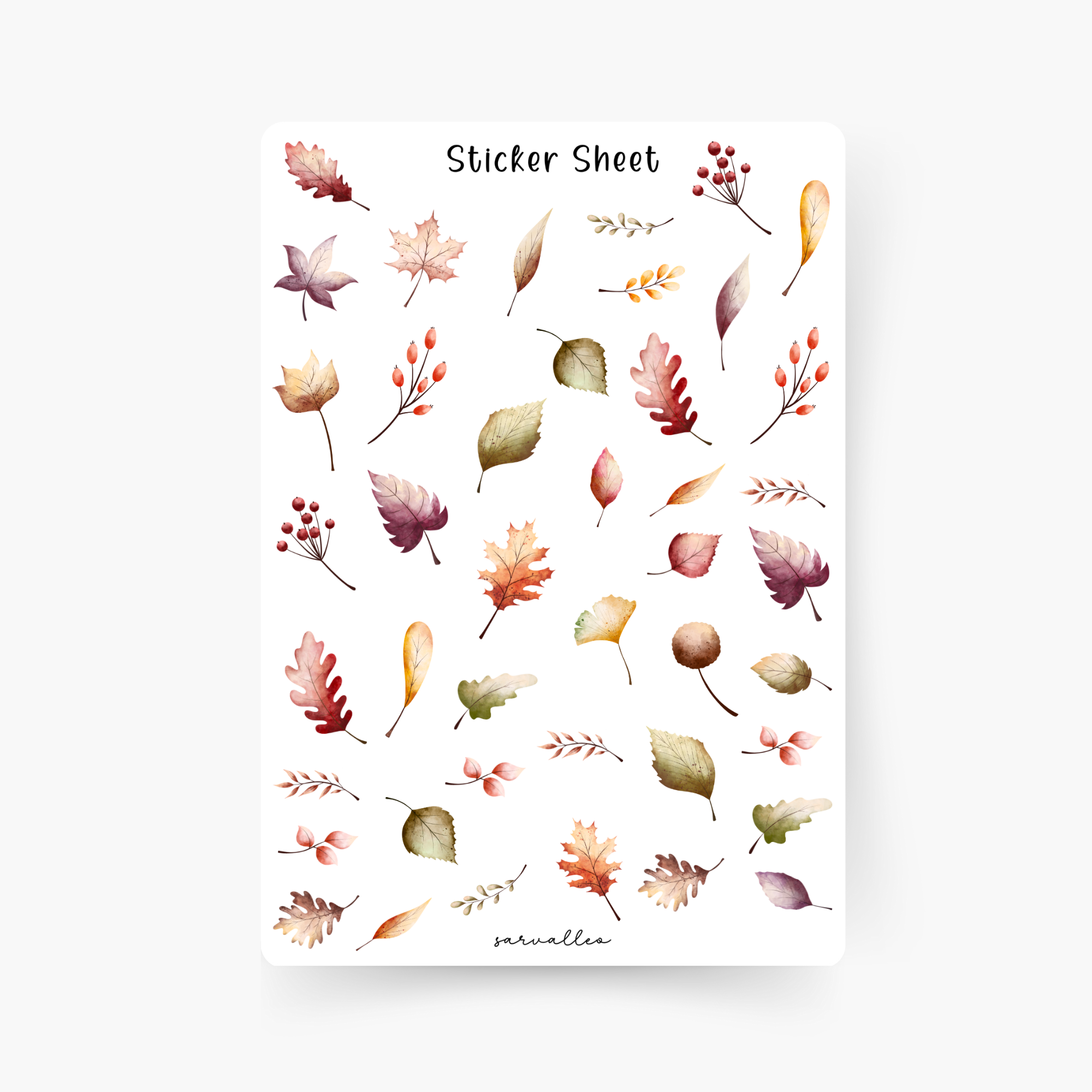 Autumn Leafs Sticker Sheet