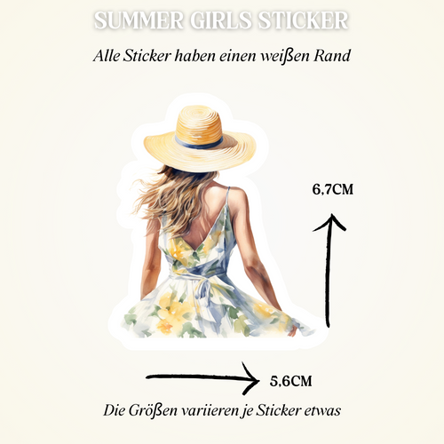 12 Summer Girls Sticker