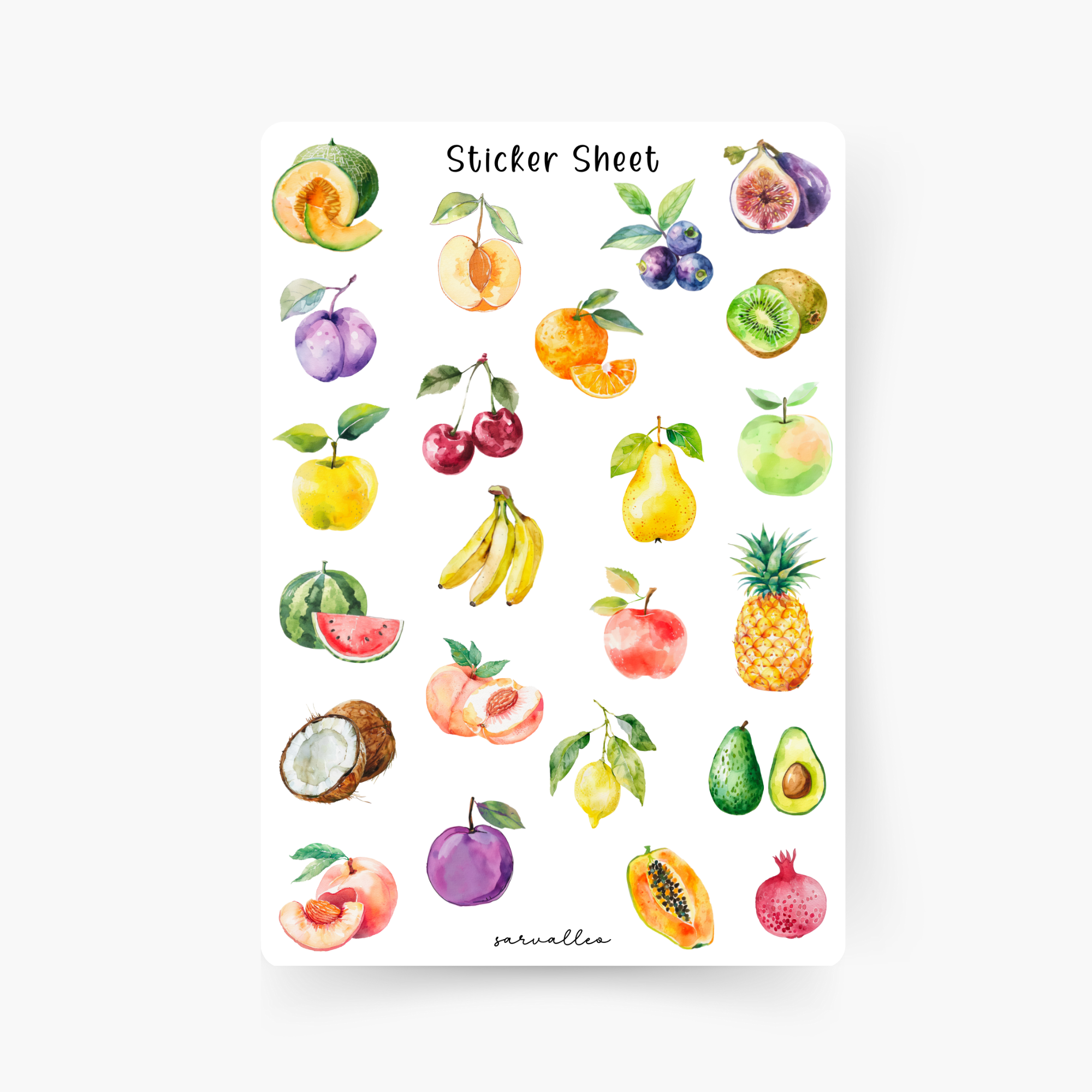 Früchte Sticker Sheet
