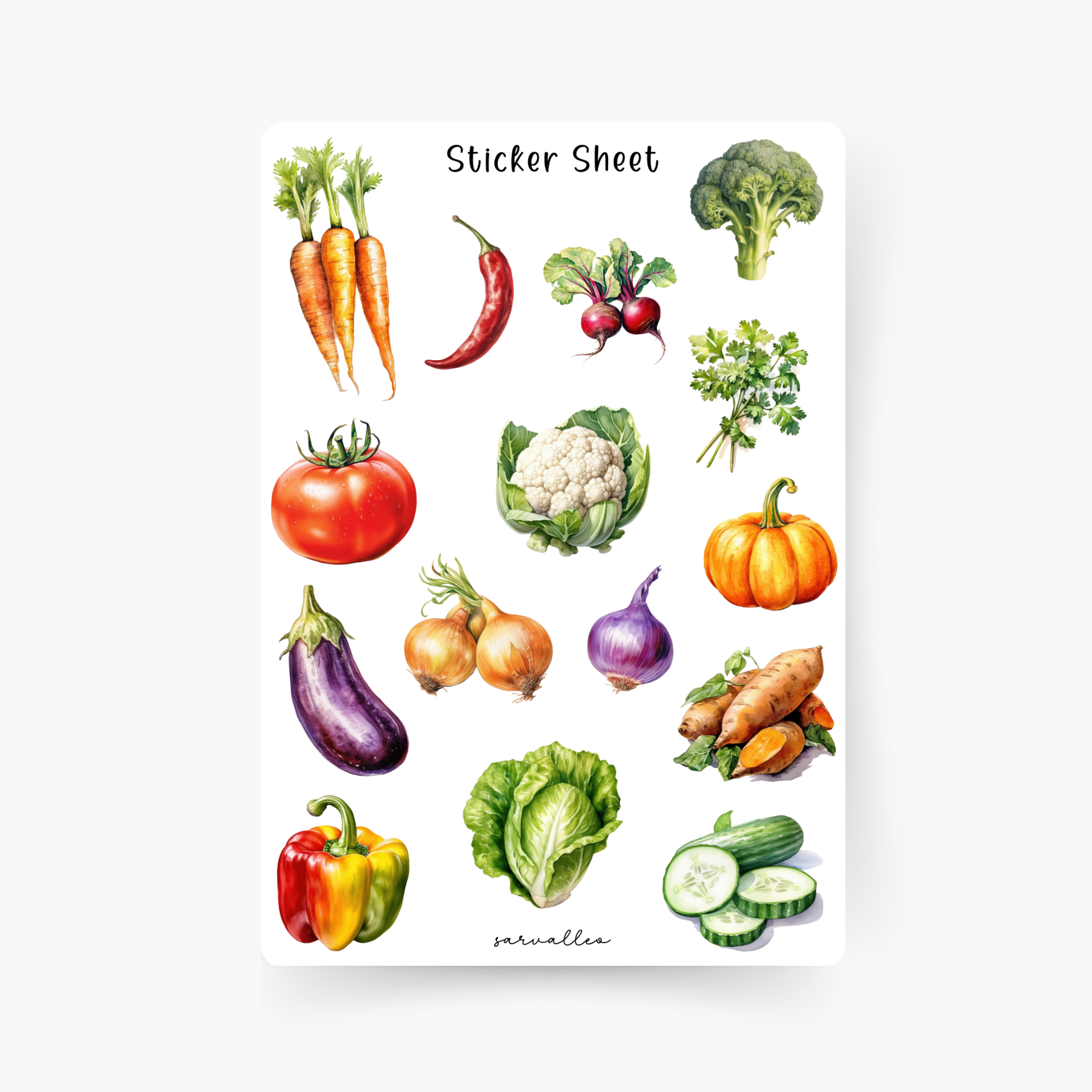Gemüse Sticker Sheet