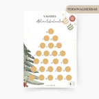 Adventskalender mit 24 Feldern zum Freirubbeln