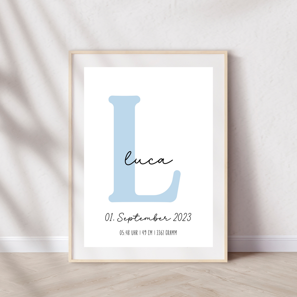 Geburtsposter personalisiert A4