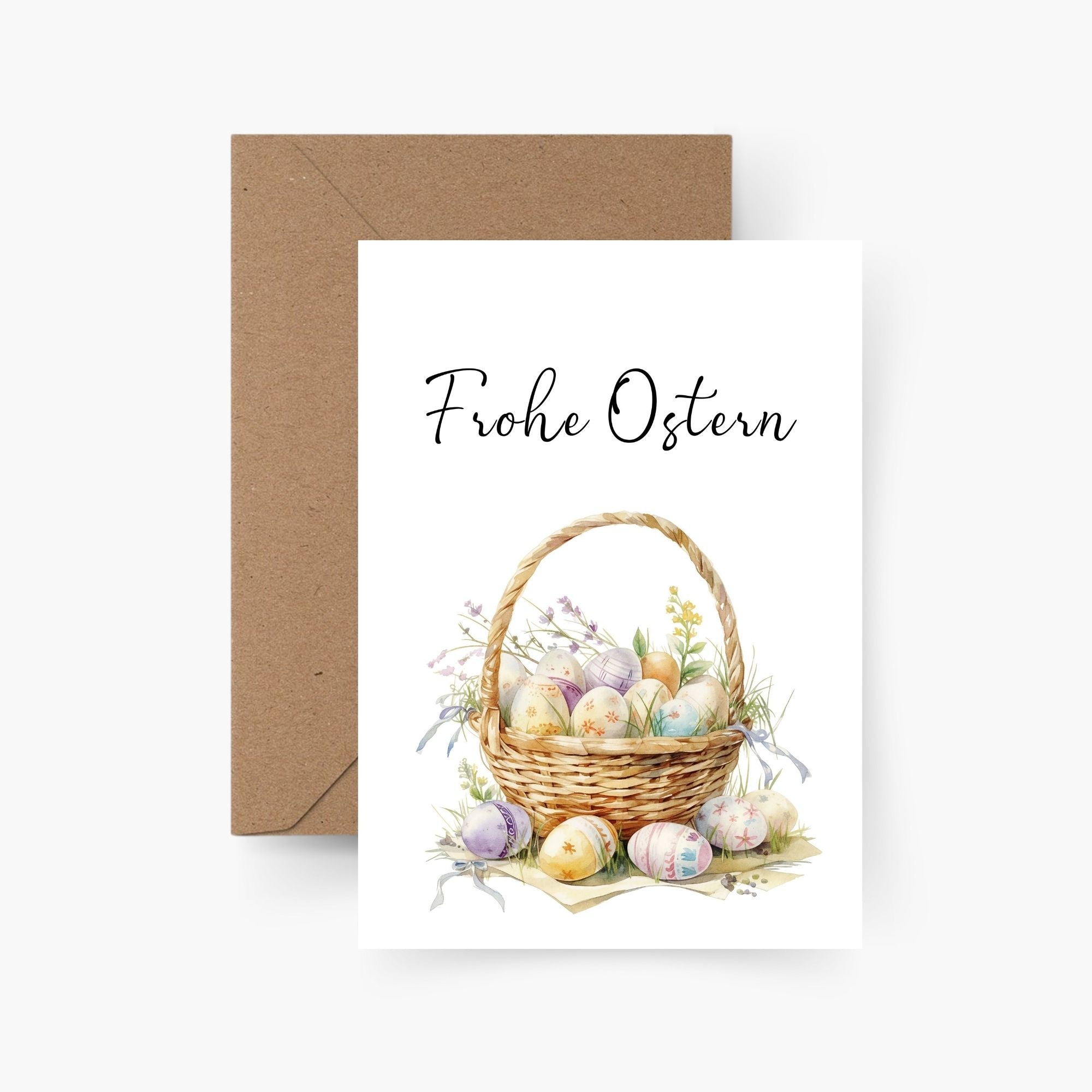Frohe Ostern - Osterkorb A6 Karte
