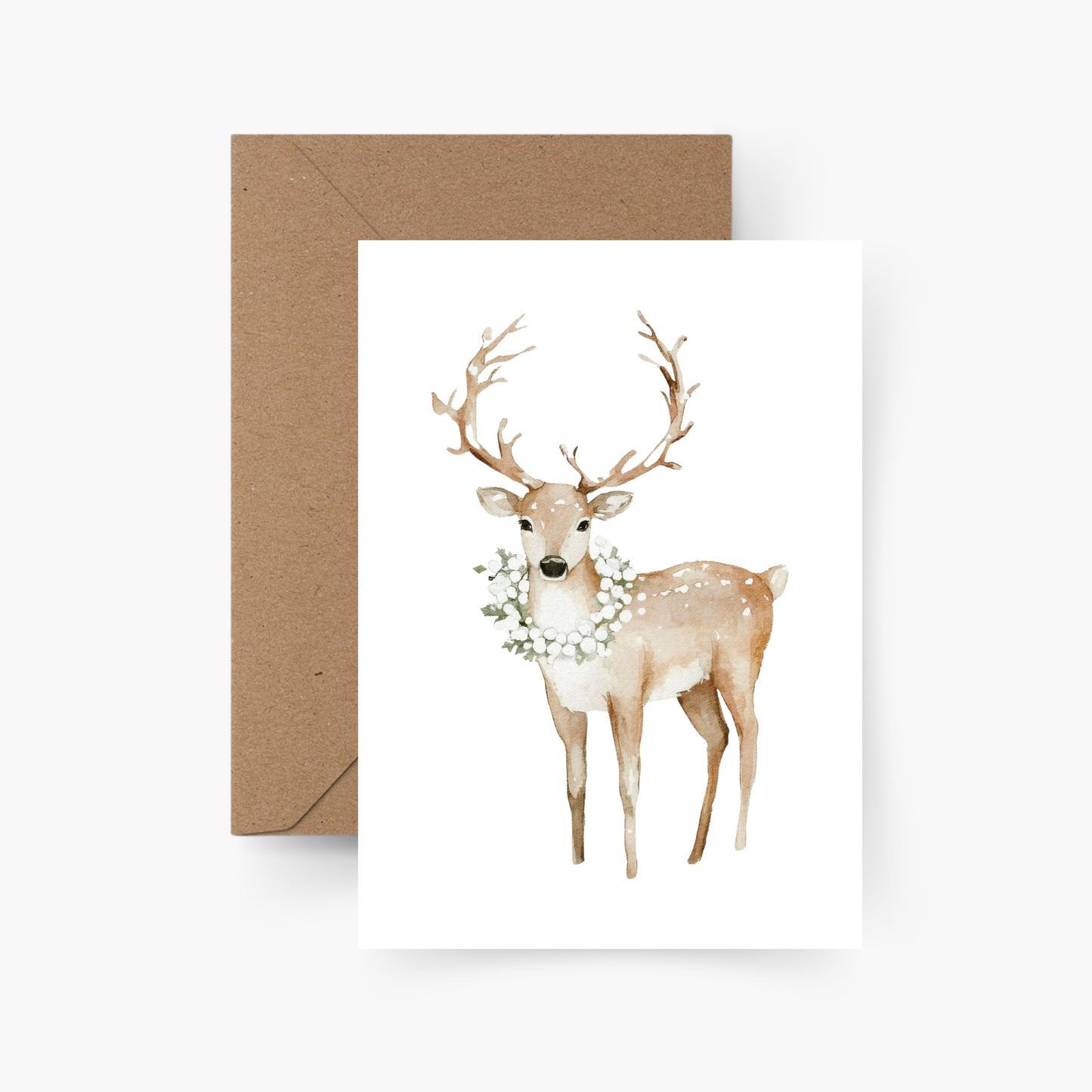 Weihnachtskarte Hirsch A6