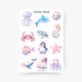Unterwasser Welt Sticker Sheet