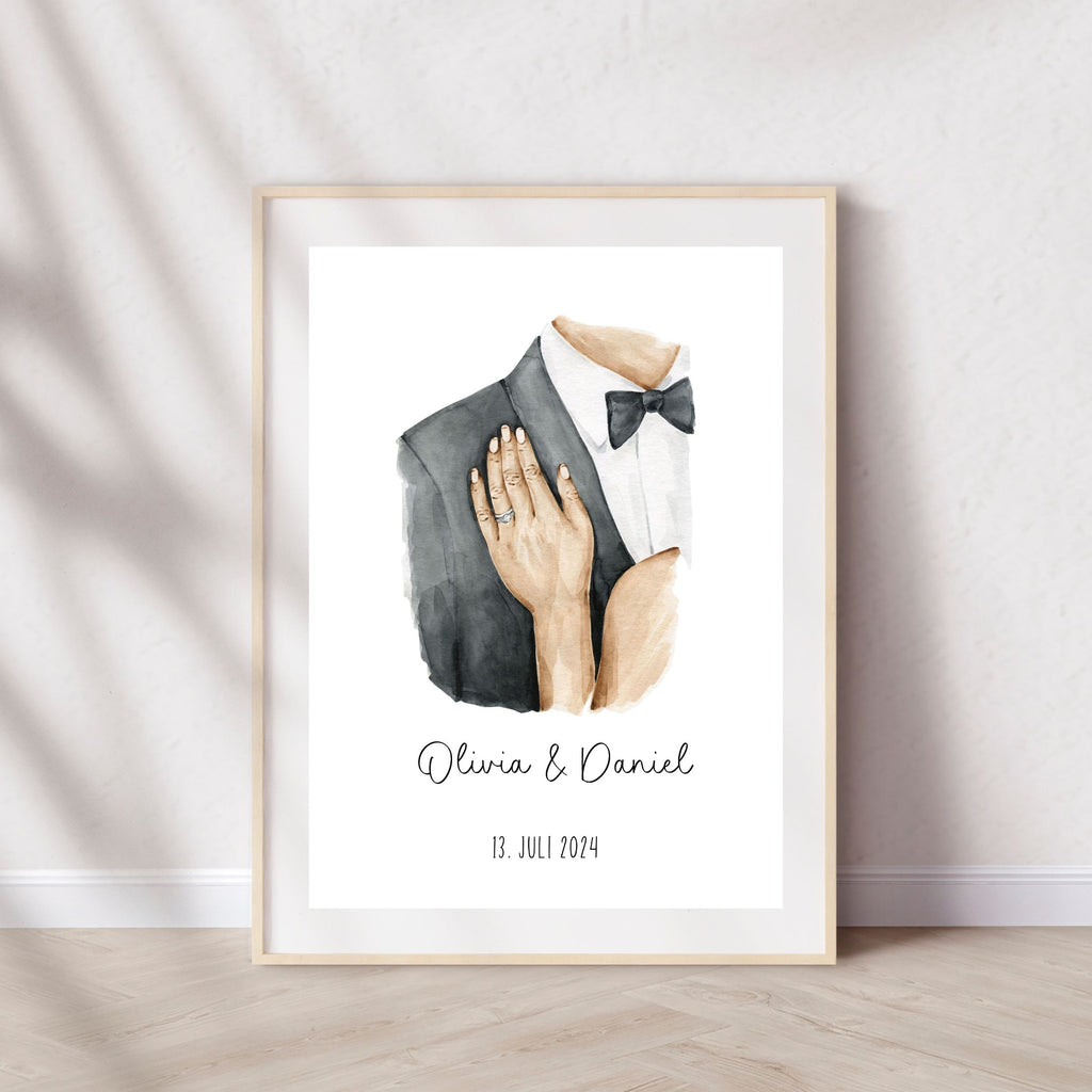 Hochzeitsposter personalisiert A4
