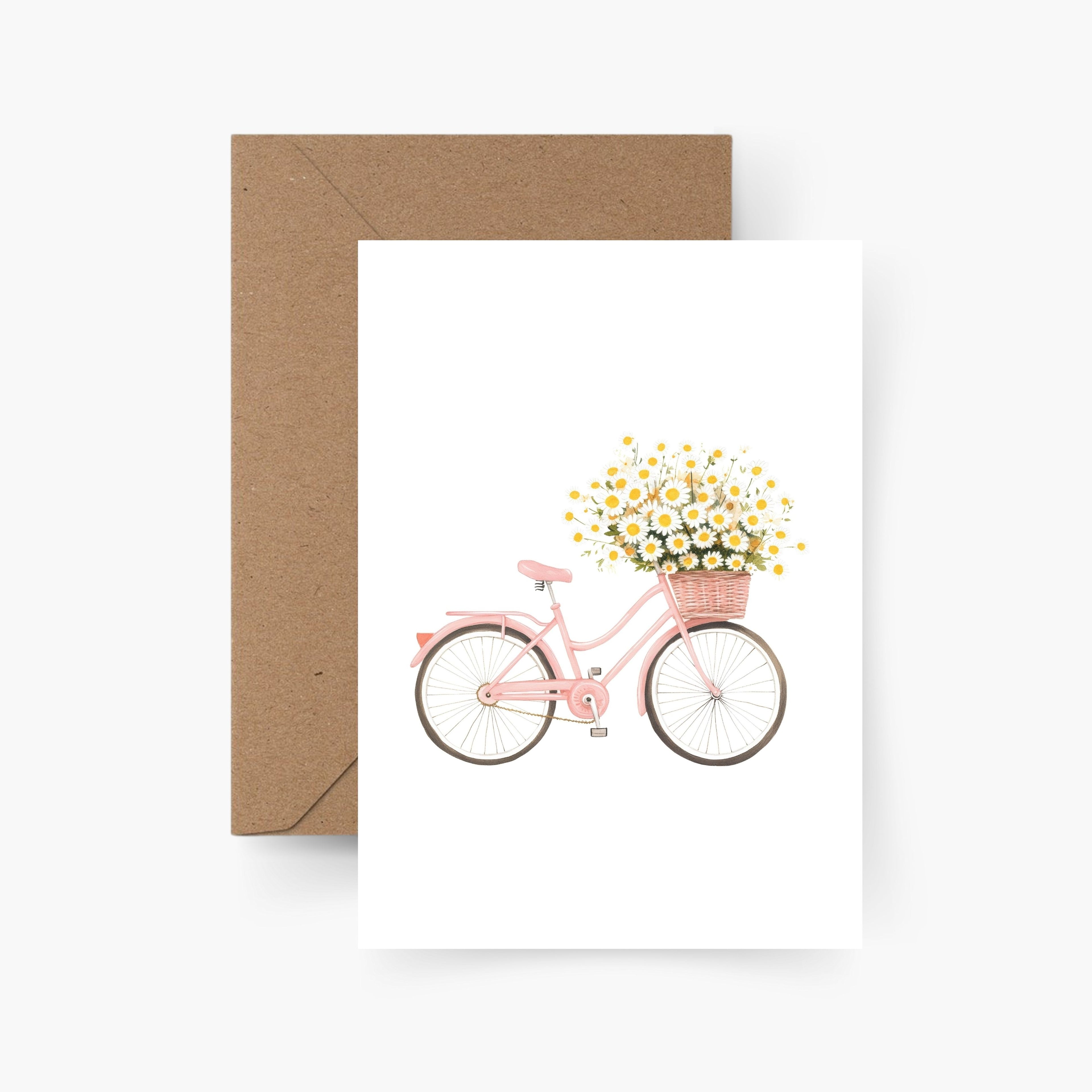 Motiv Postkarte Fahrrad Frühling A6