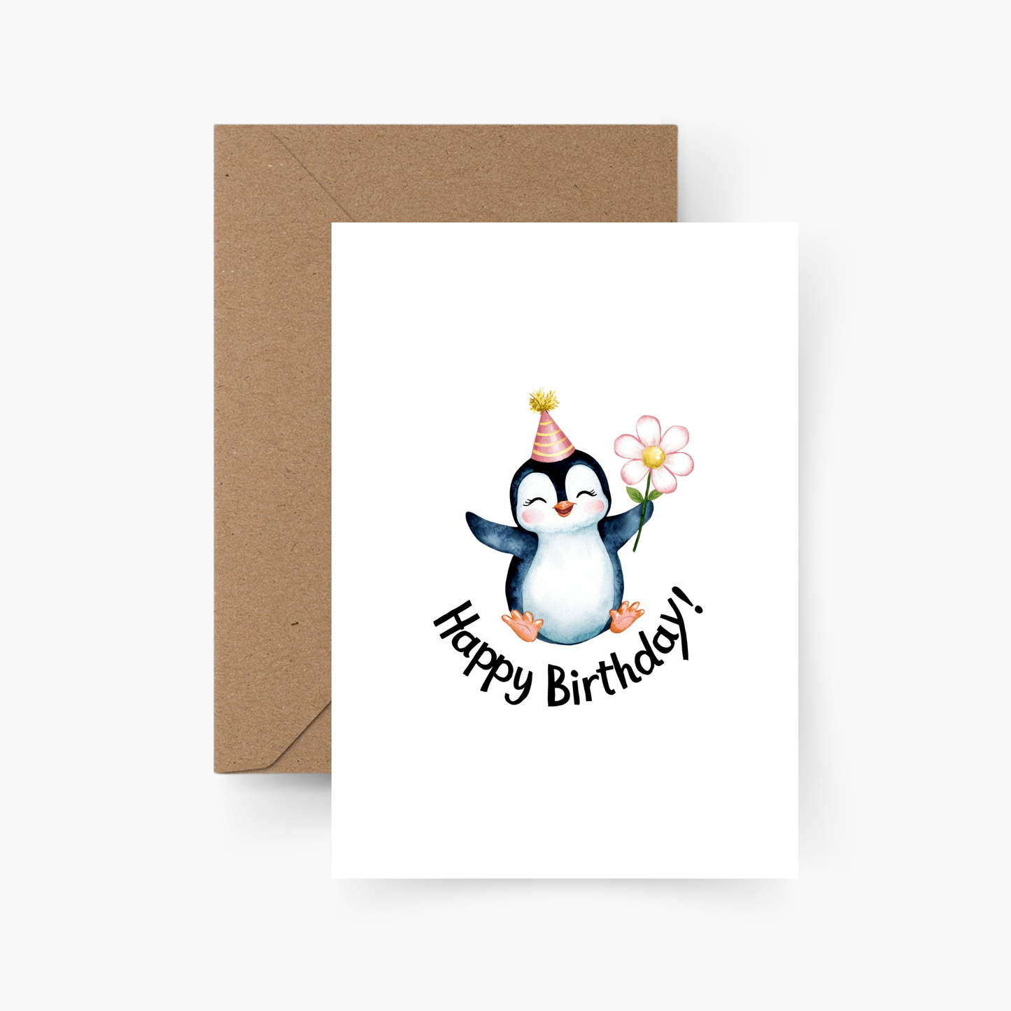 Geburtstagskarte Happy Birthday Pinguin