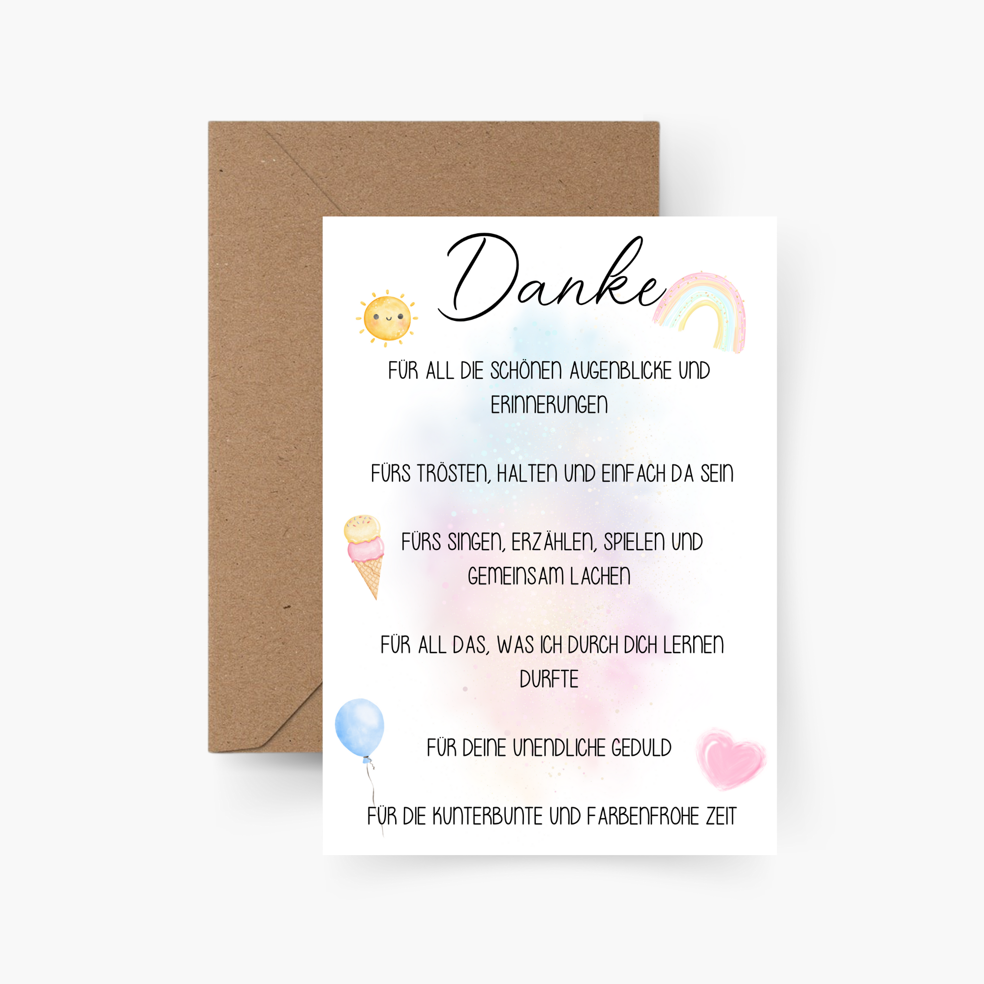 Abschiedskarte Kindergarten Erzieher A6